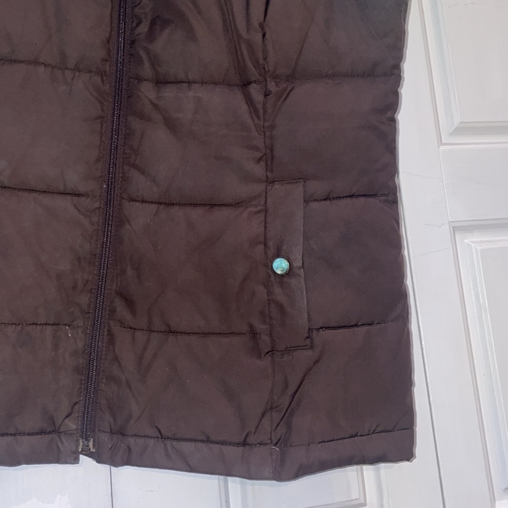 Charter Club Women's Brown Puffer Vest-Medium - Picture 4 of 6